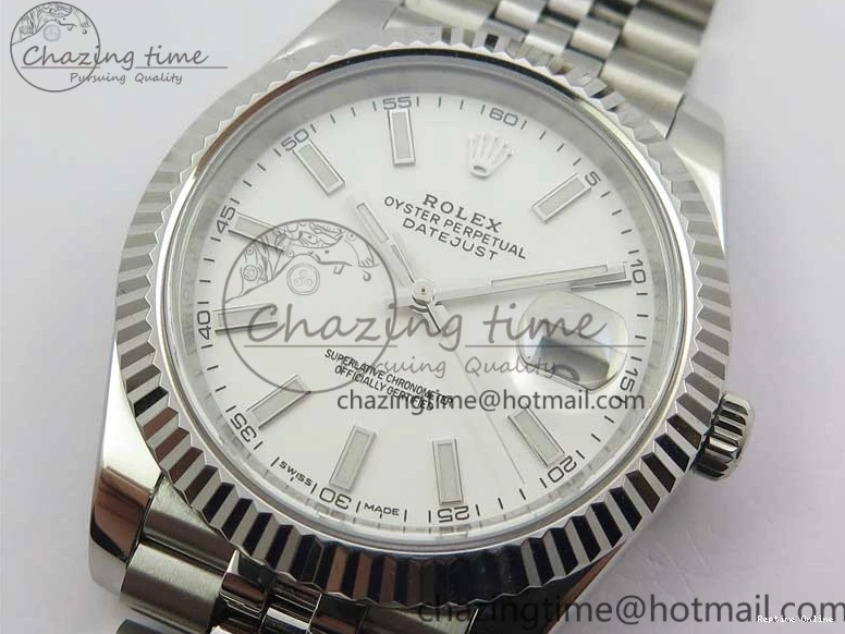 0202 Effortless DateJust 126334 SS Noob 1:1 904L Best Edition White Dial Stick Markers on Jubilee Bracelet A 3160